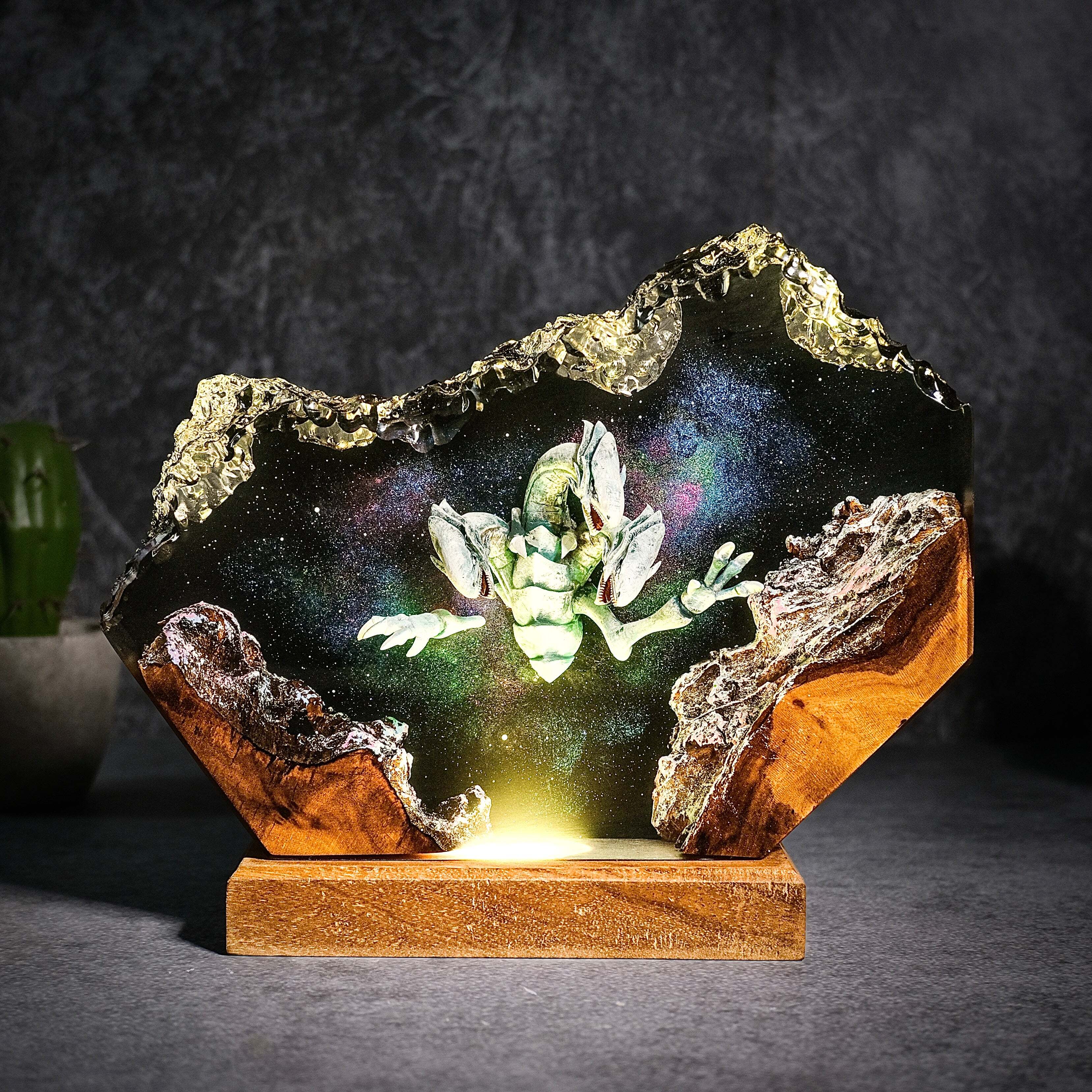 Blue-Eyes Ultimate Dragon Resin Handmade Lamp