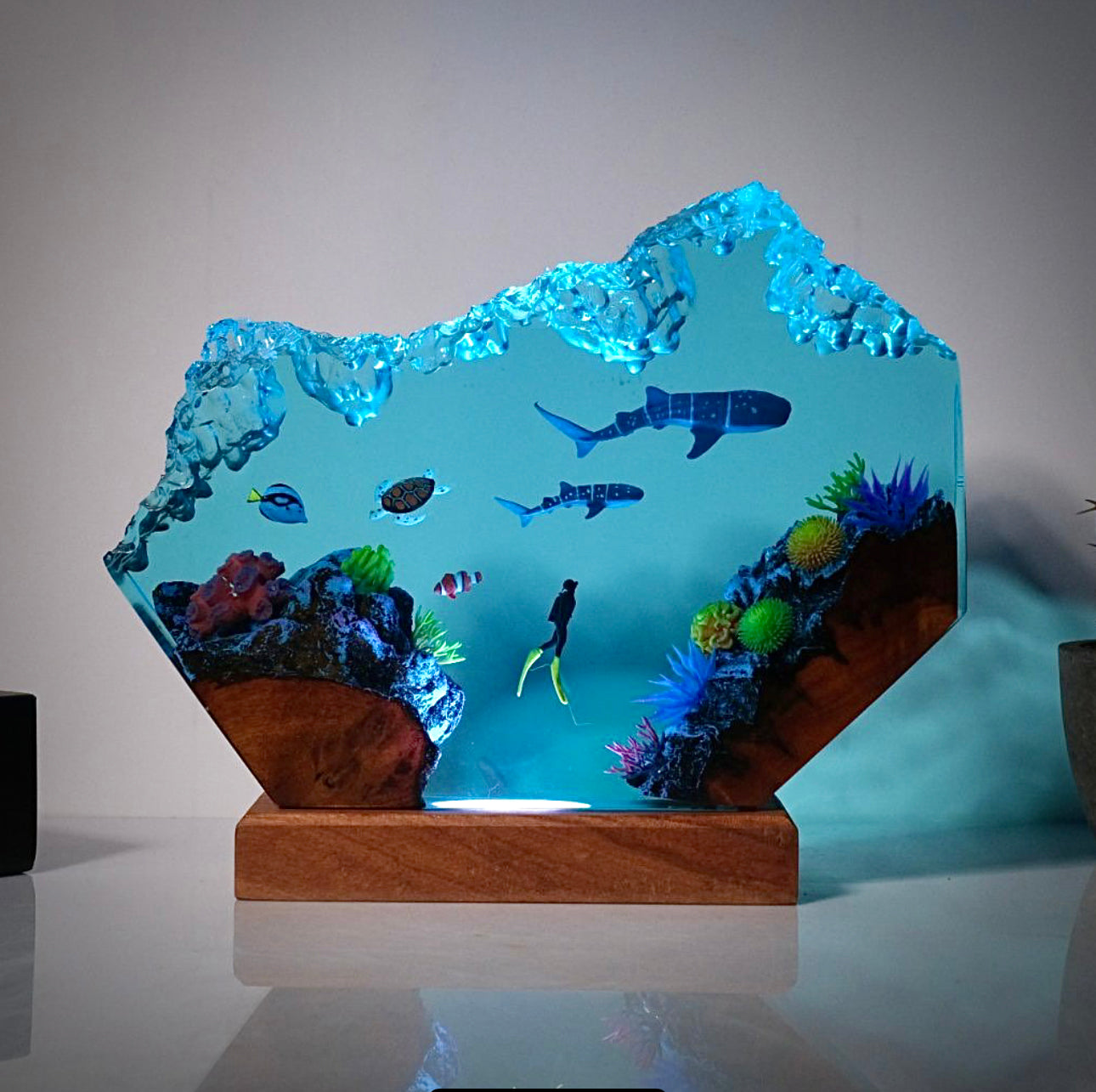 Ocean S1 Resin Handmade Lamp