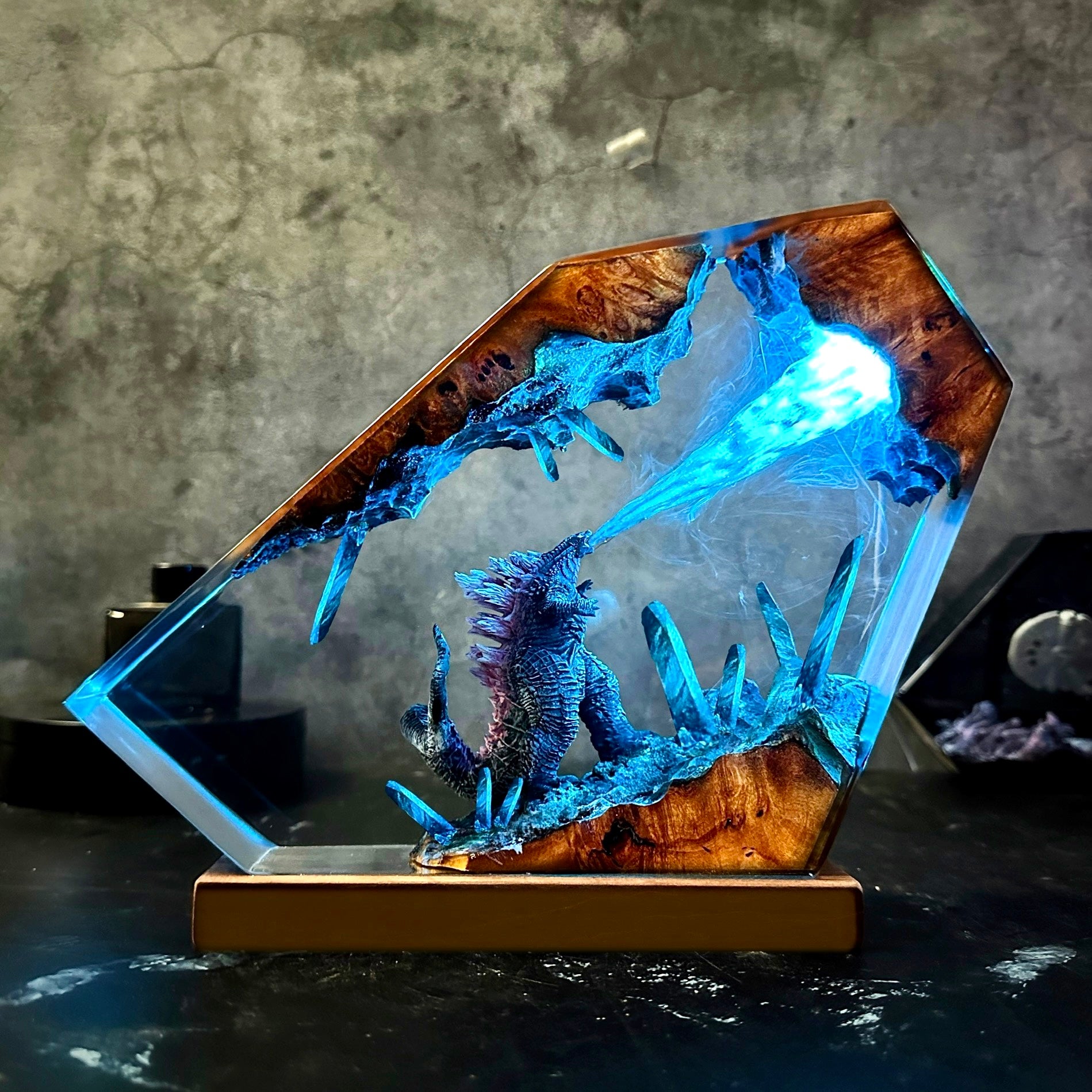 Godzilla Land L2 Resin Handmade Lamp