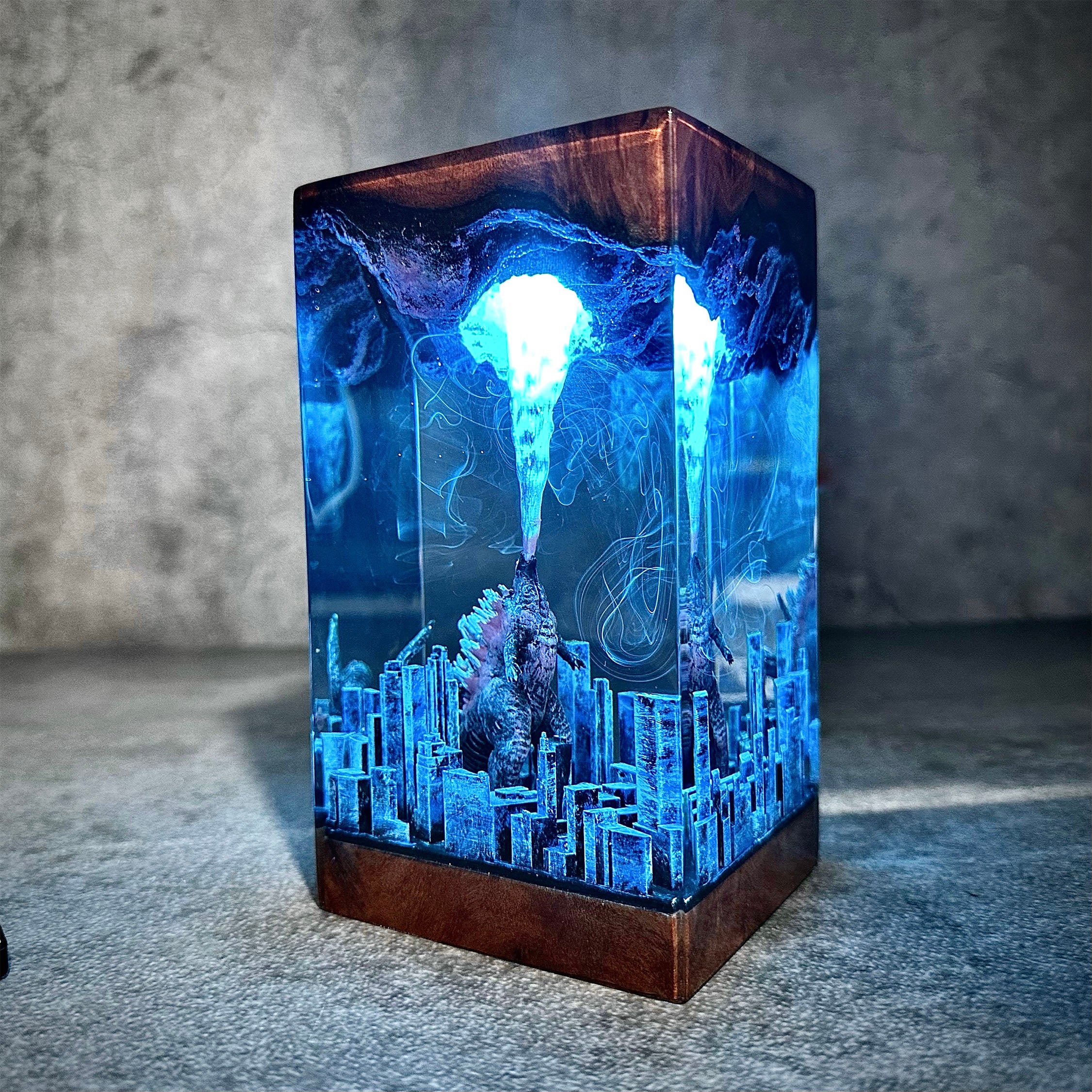 Godzilla City C1 Resin Handmade Lamp