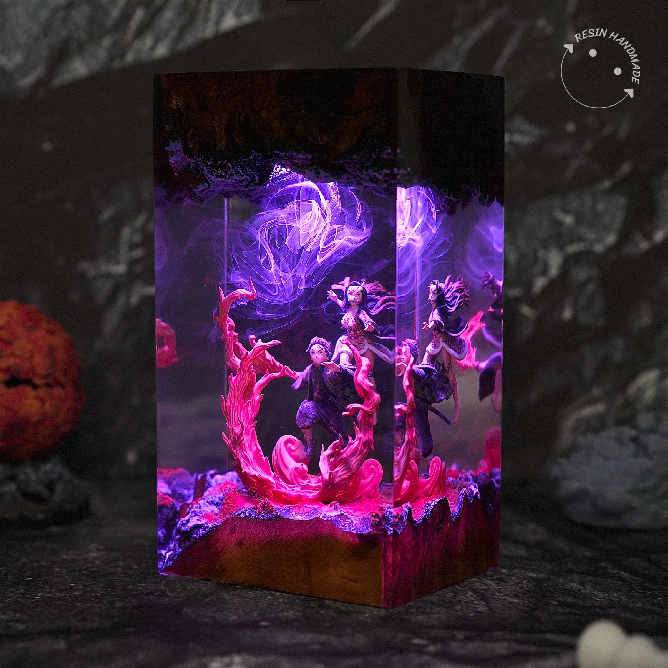 Tanjiro & Nezuko Kimetsu no Yaiba Resin Handmade Lamp