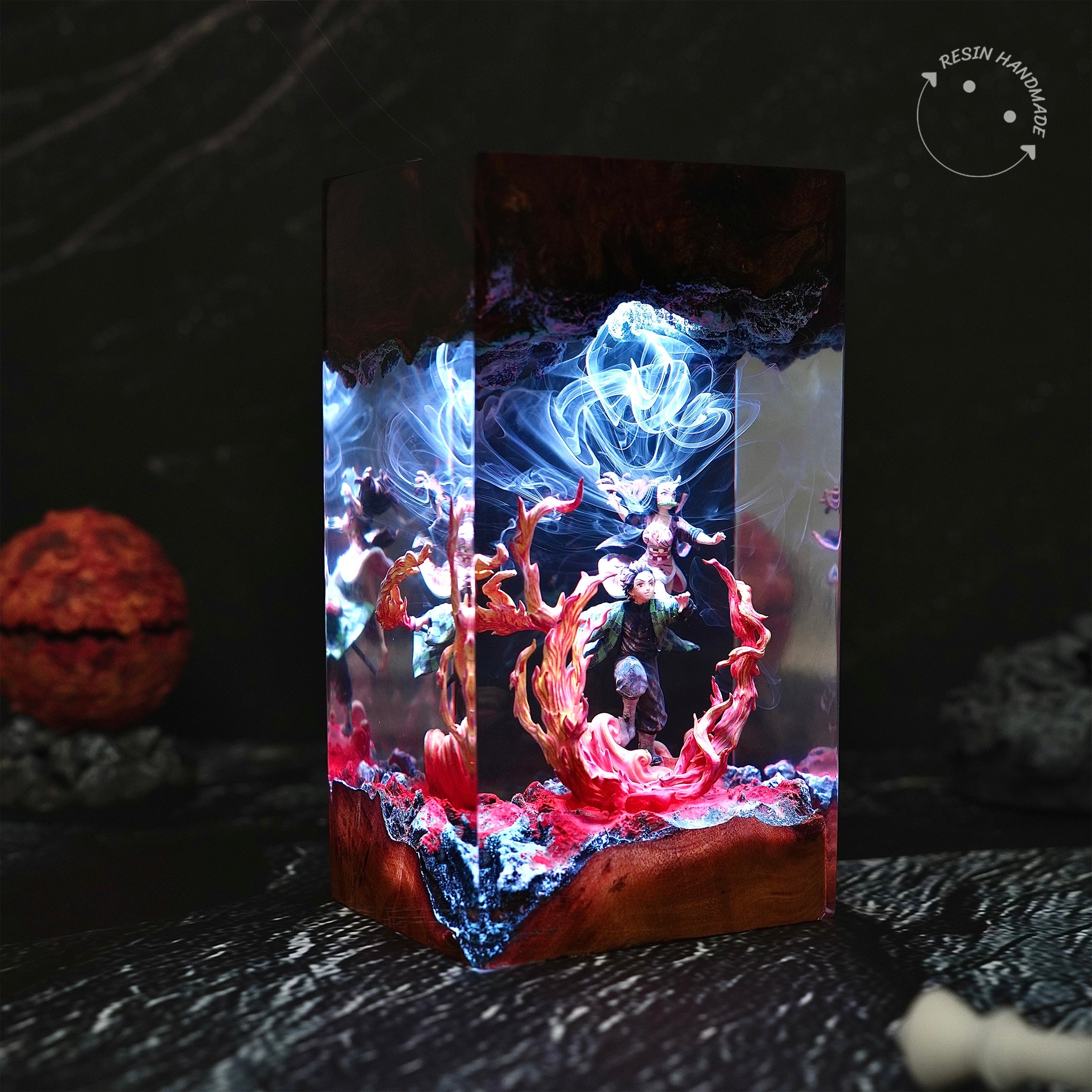 Tanjiro & Nezuko Kimetsu no Yaiba Resin Handmade Lamp