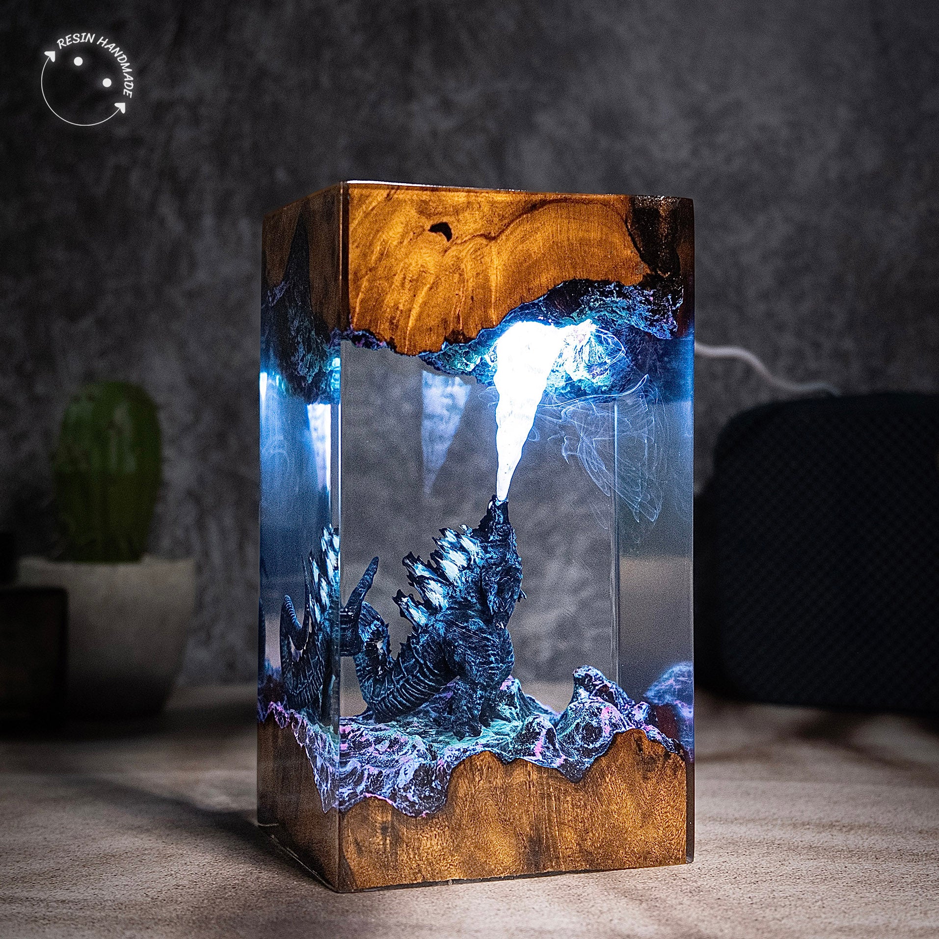 Godzilla Land L1 Resin Handmade Lamp