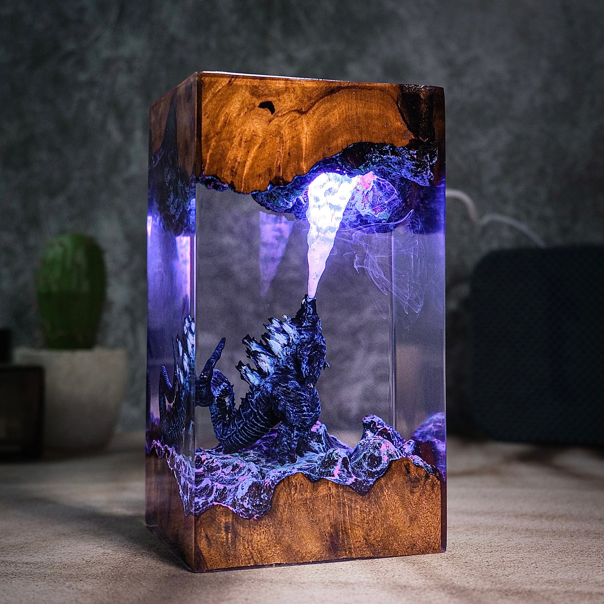 Godzilla Land L1 Resin Handmade Lamp