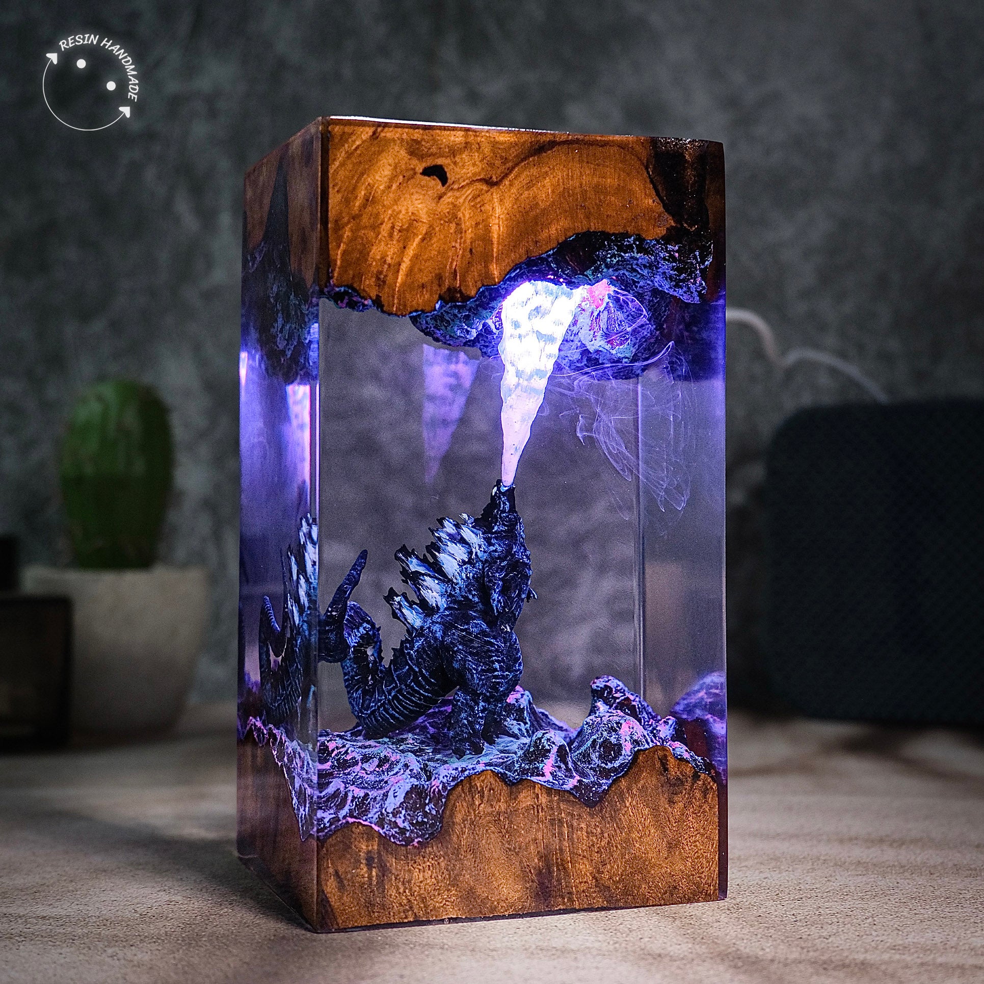 Godzilla Land L1 Resin Handmade Lamp