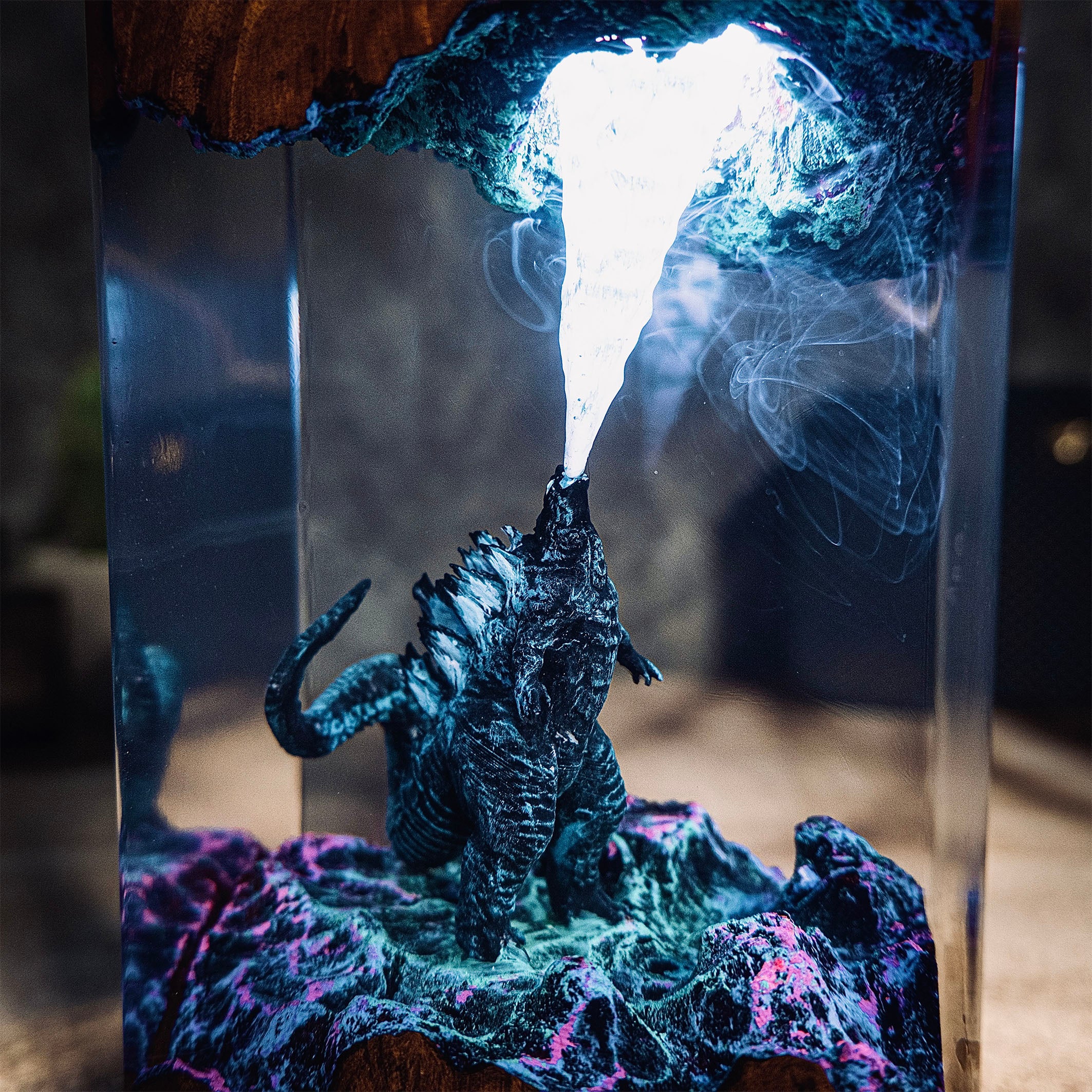 Godzilla Land L1 Resin Handmade Lamp