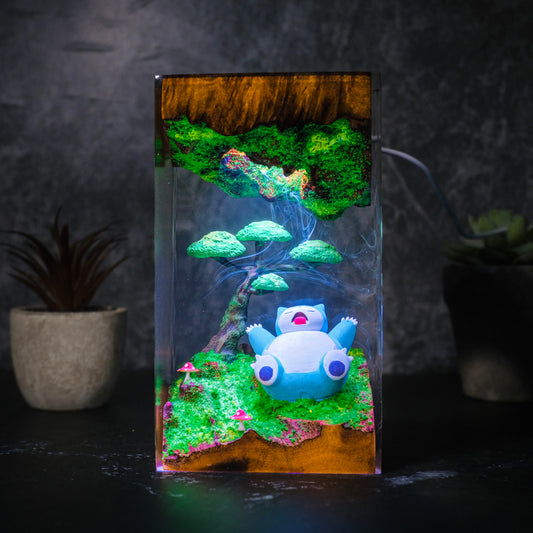 SNORLAX SLEEP Pokemon Resin Handmade Lamp