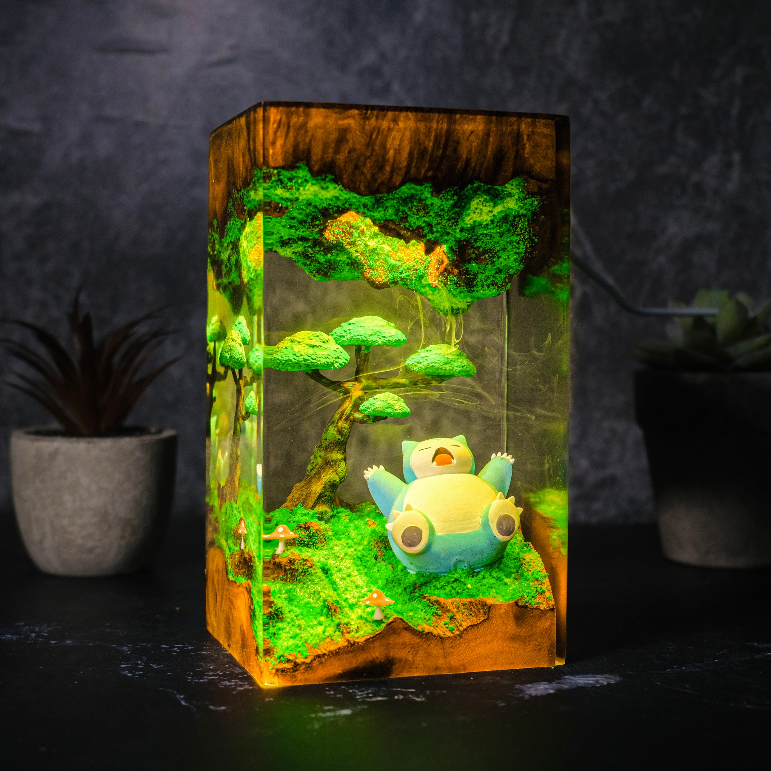 SNORLAX SLEEP Pokemon Resin Handmade Lamp