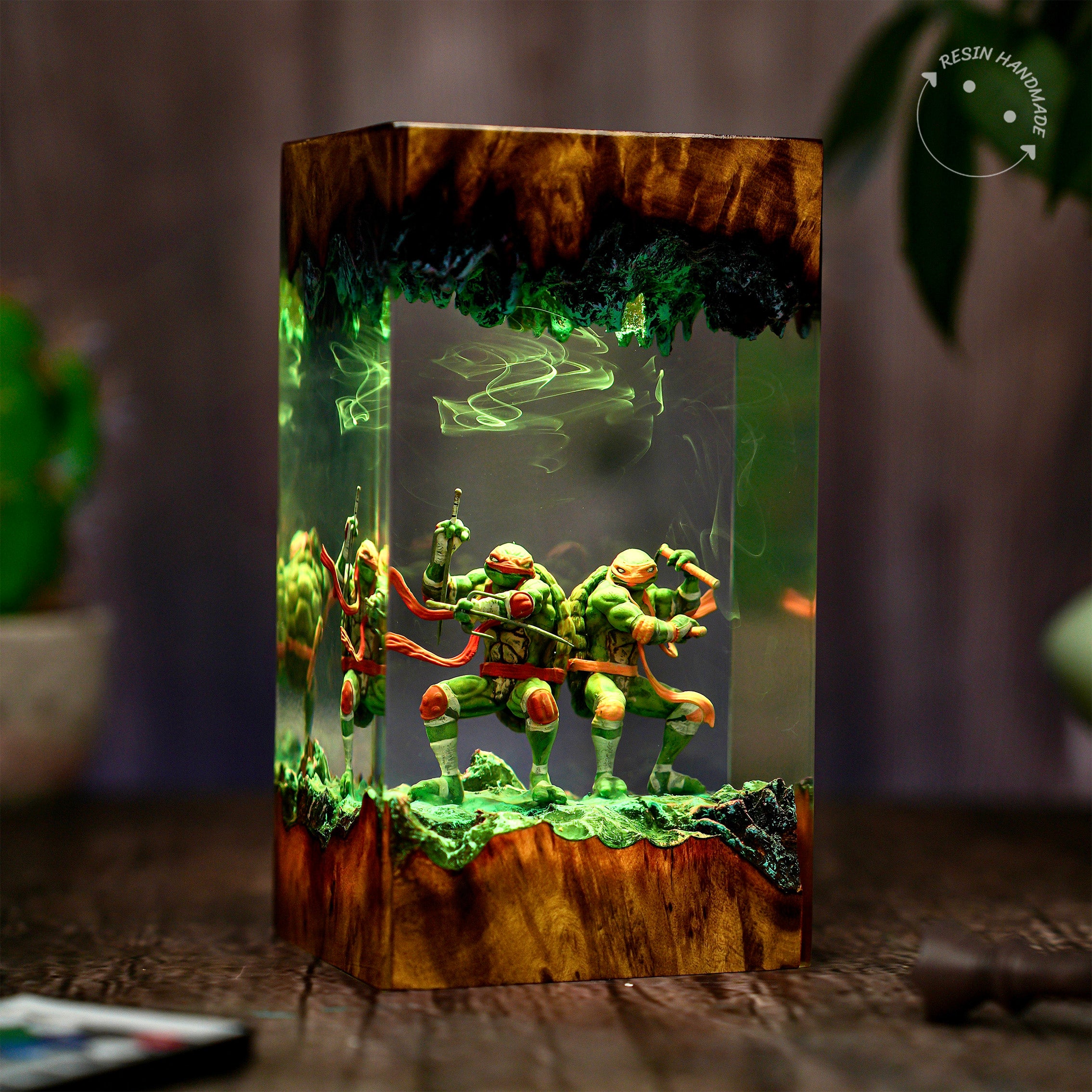 Teenage Mutant Ninja Turtles Resin Handmade Lamp