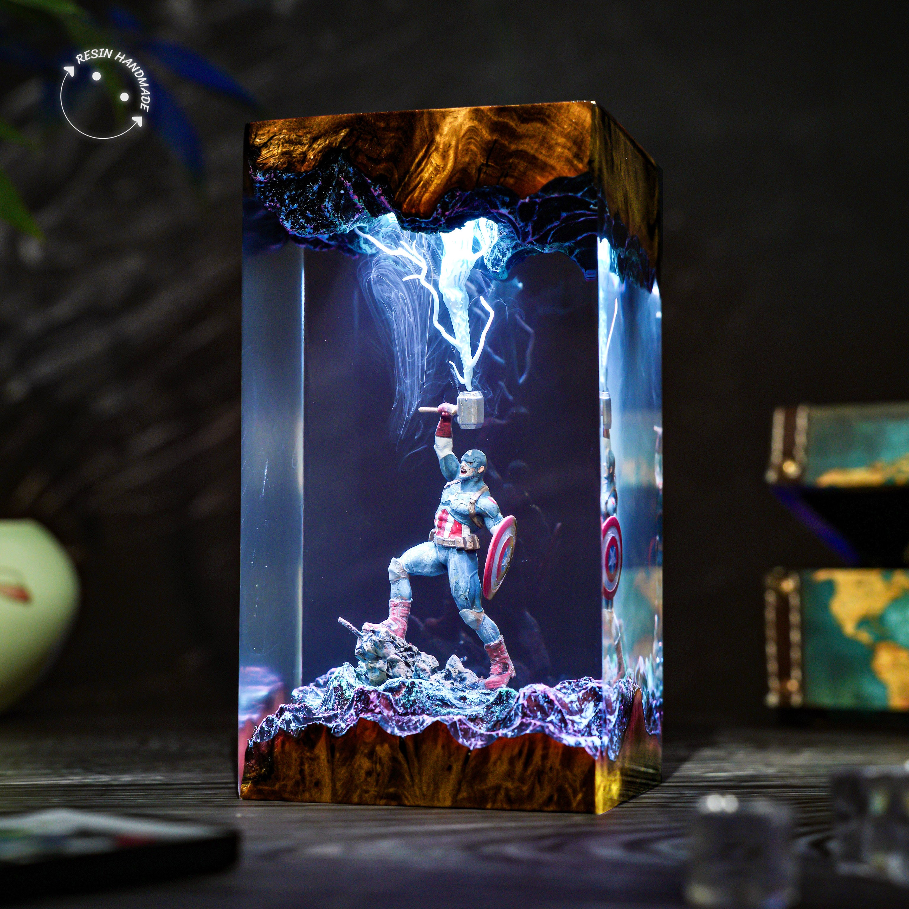 CAPTION AMERICA V2 Resin Handmade Lamp