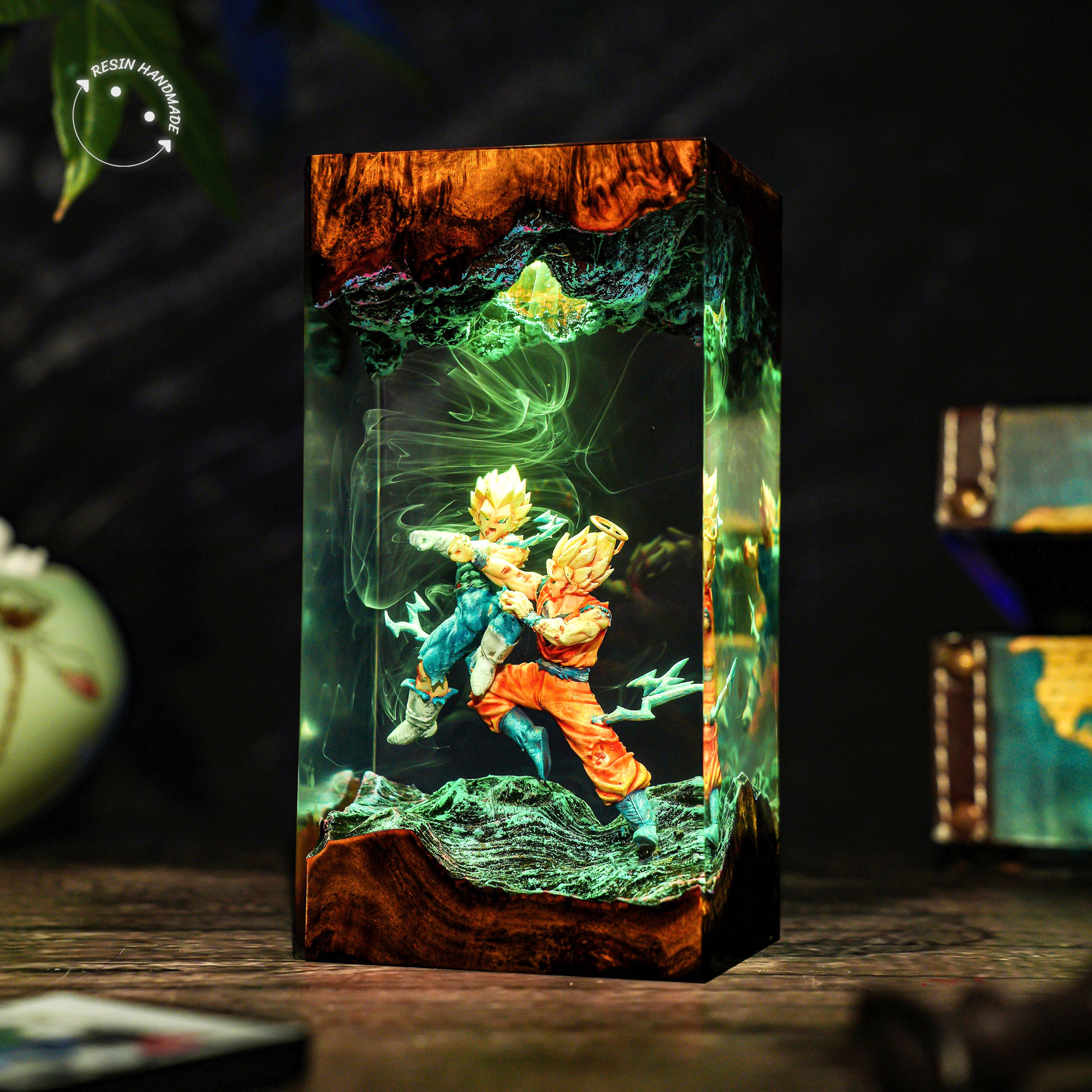 SONGOKU x VEGETA V1 Resin Handmade Lamp