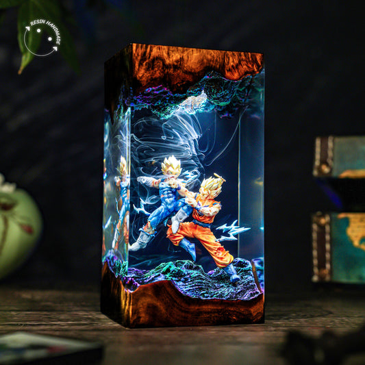 SONGOKU x VEGETA V1 Resin Handmade Lamp