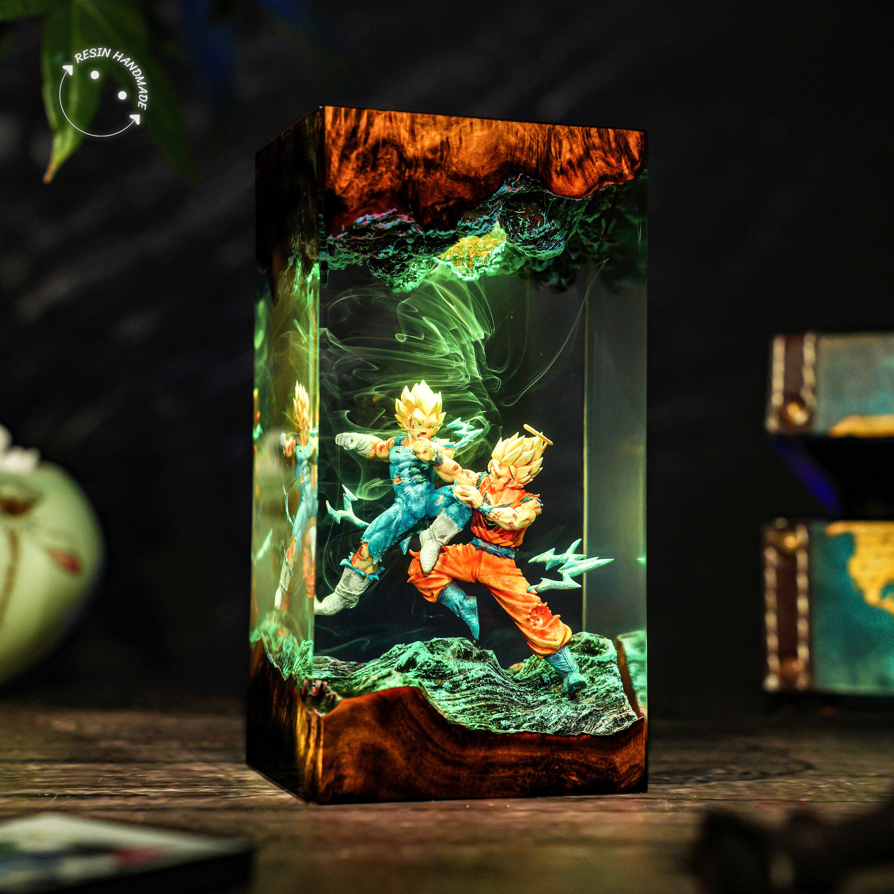 SONGOKU x VEGETA V1 Resin Handmade Lamp