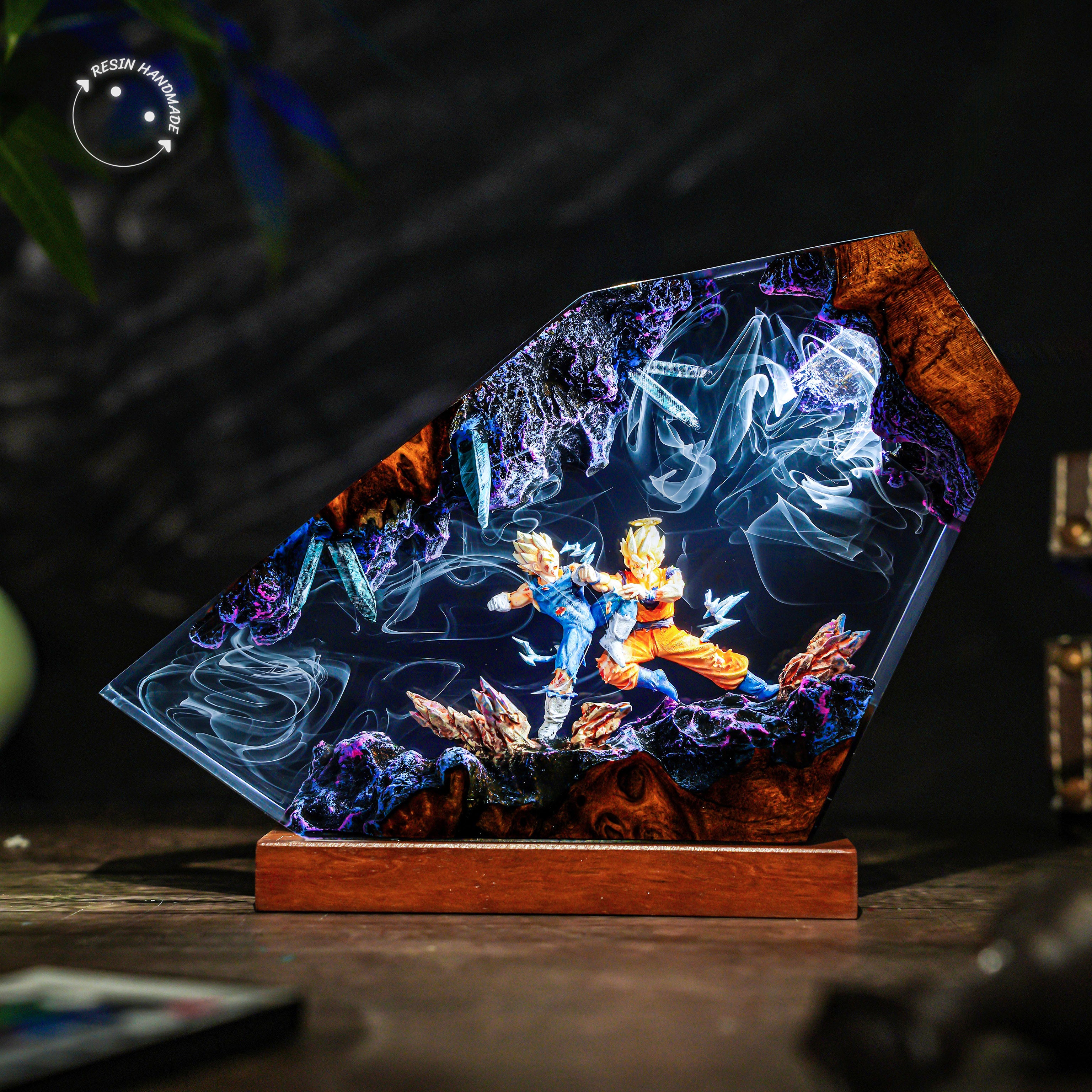 SONGOKU x VEGETA V2 Resin Handmade Lamp