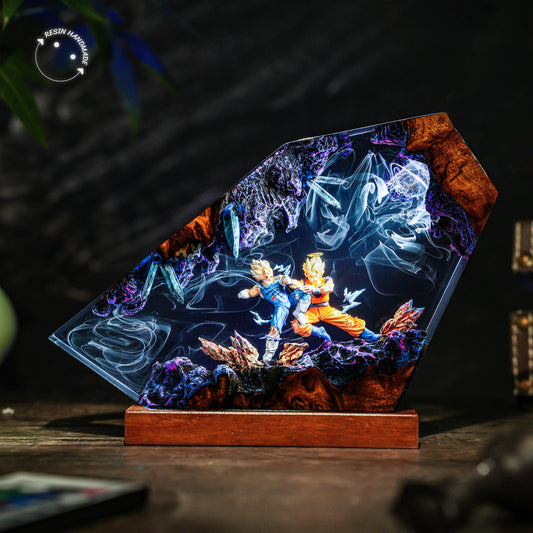 SONGOKU x VEGETA V2 Resin Handmade Lamp