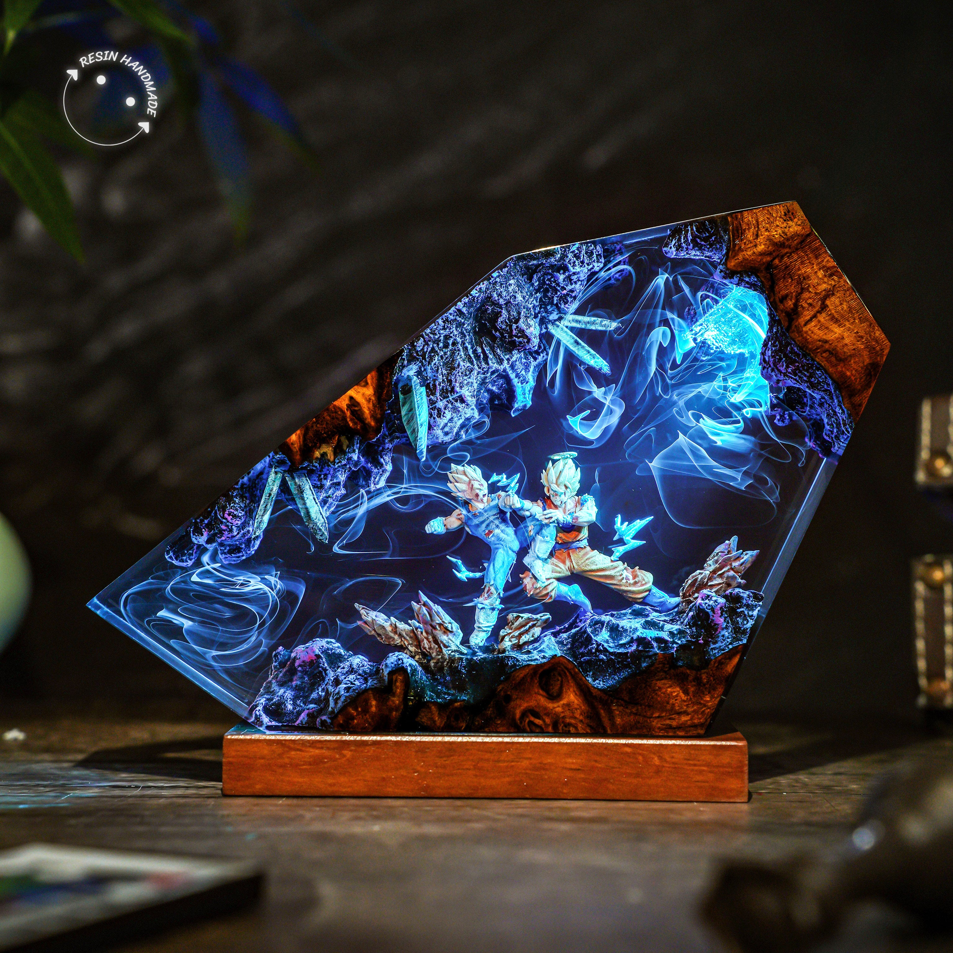 SONGOKU x VEGETA V2 Resin Handmade Lamp