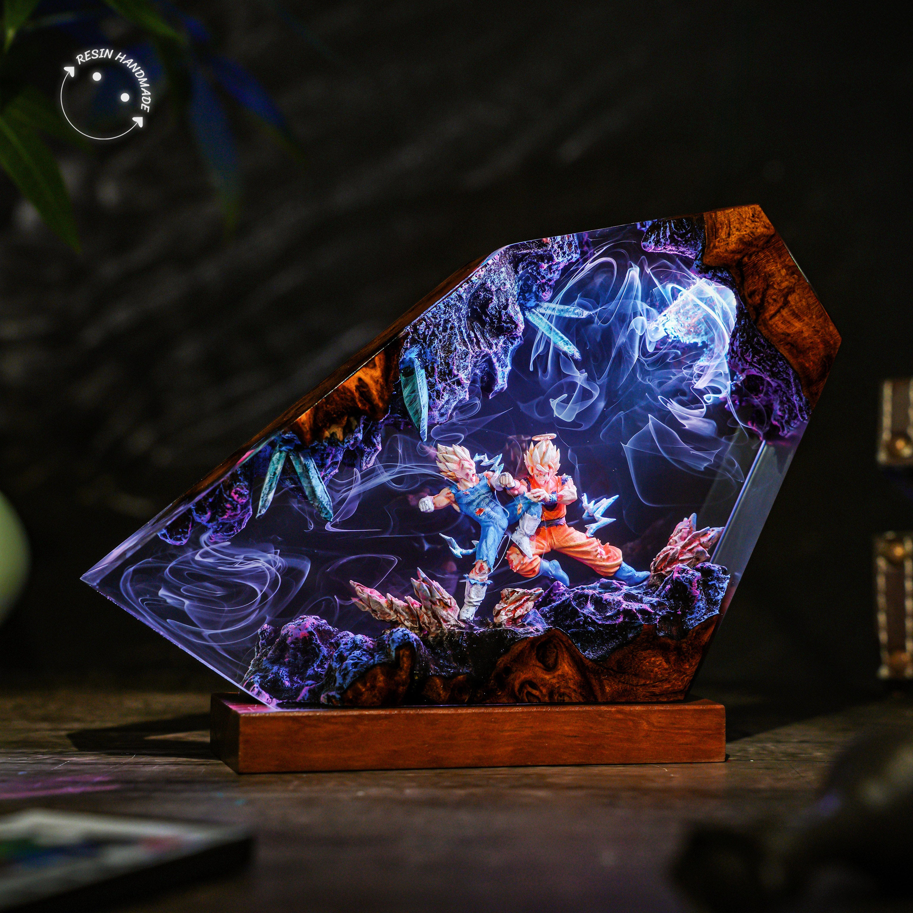 SONGOKU x VEGETA V2 Resin Handmade Lamp