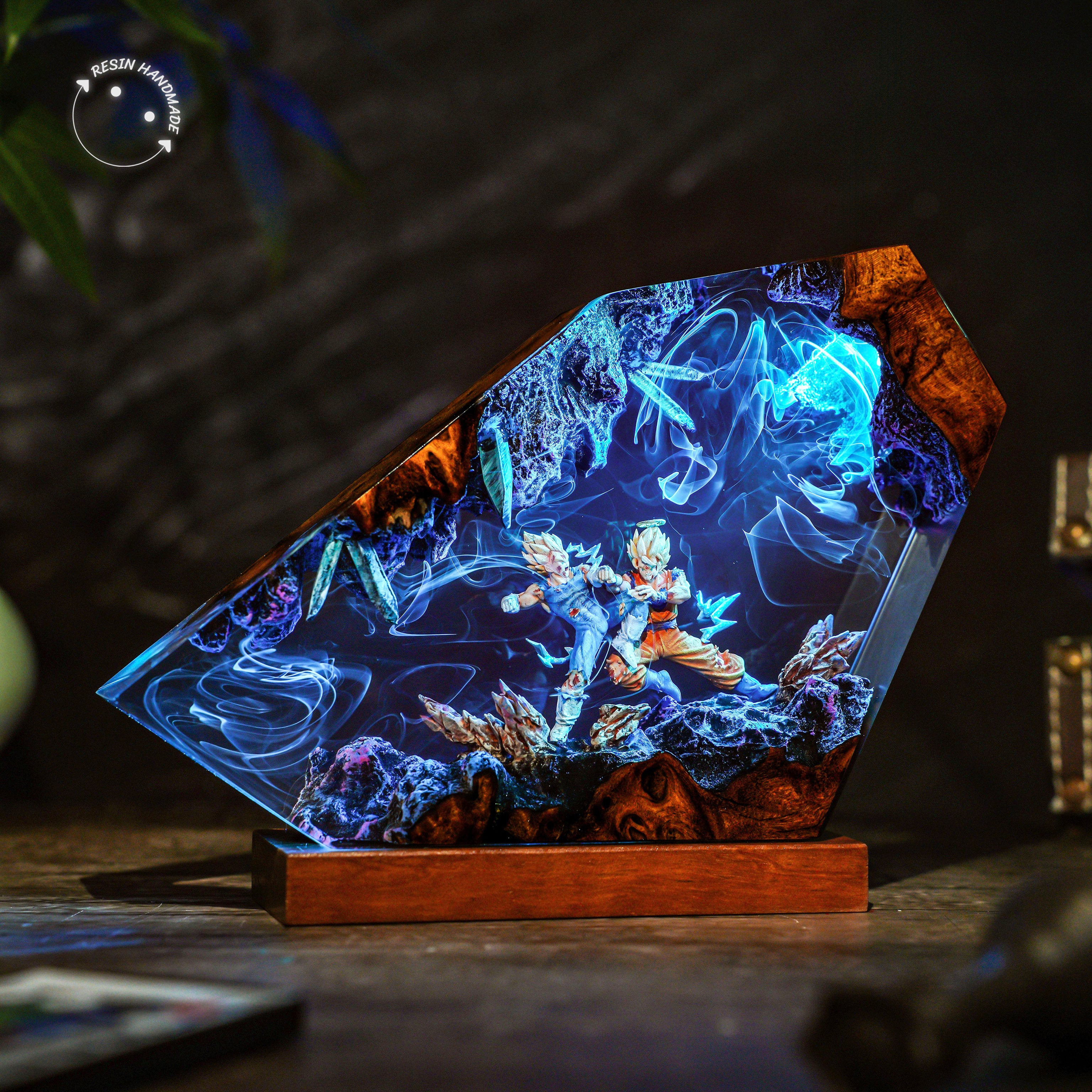 SONGOKU x VEGETA V2 Resin Handmade Lamp