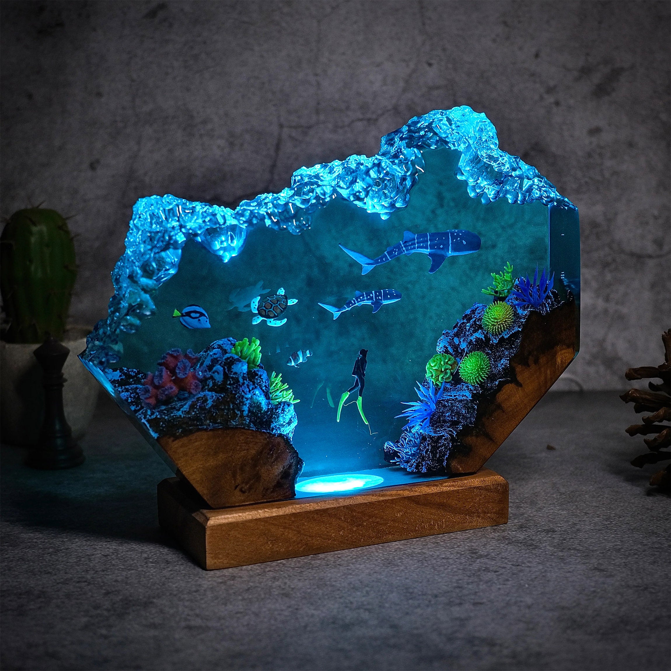 Ocean S1 Resin Handmade Lamp