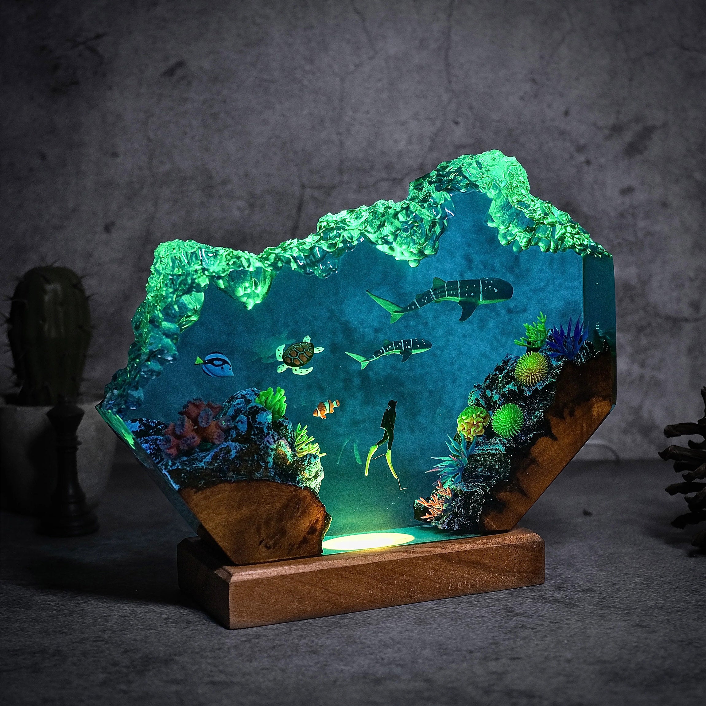 Ocean S1 Resin Handmade Lamp