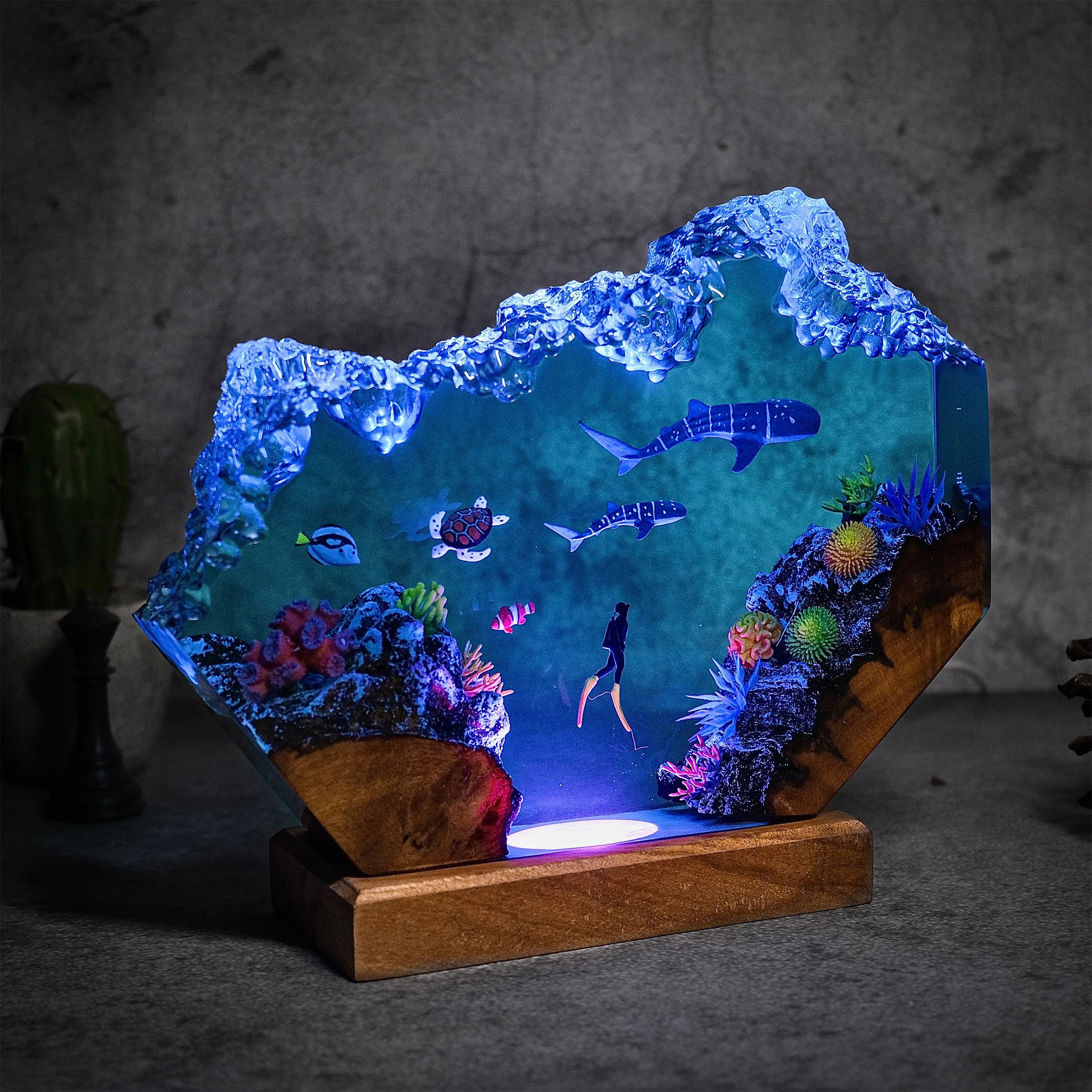 Ocean S1 Resin Handmade Lamp