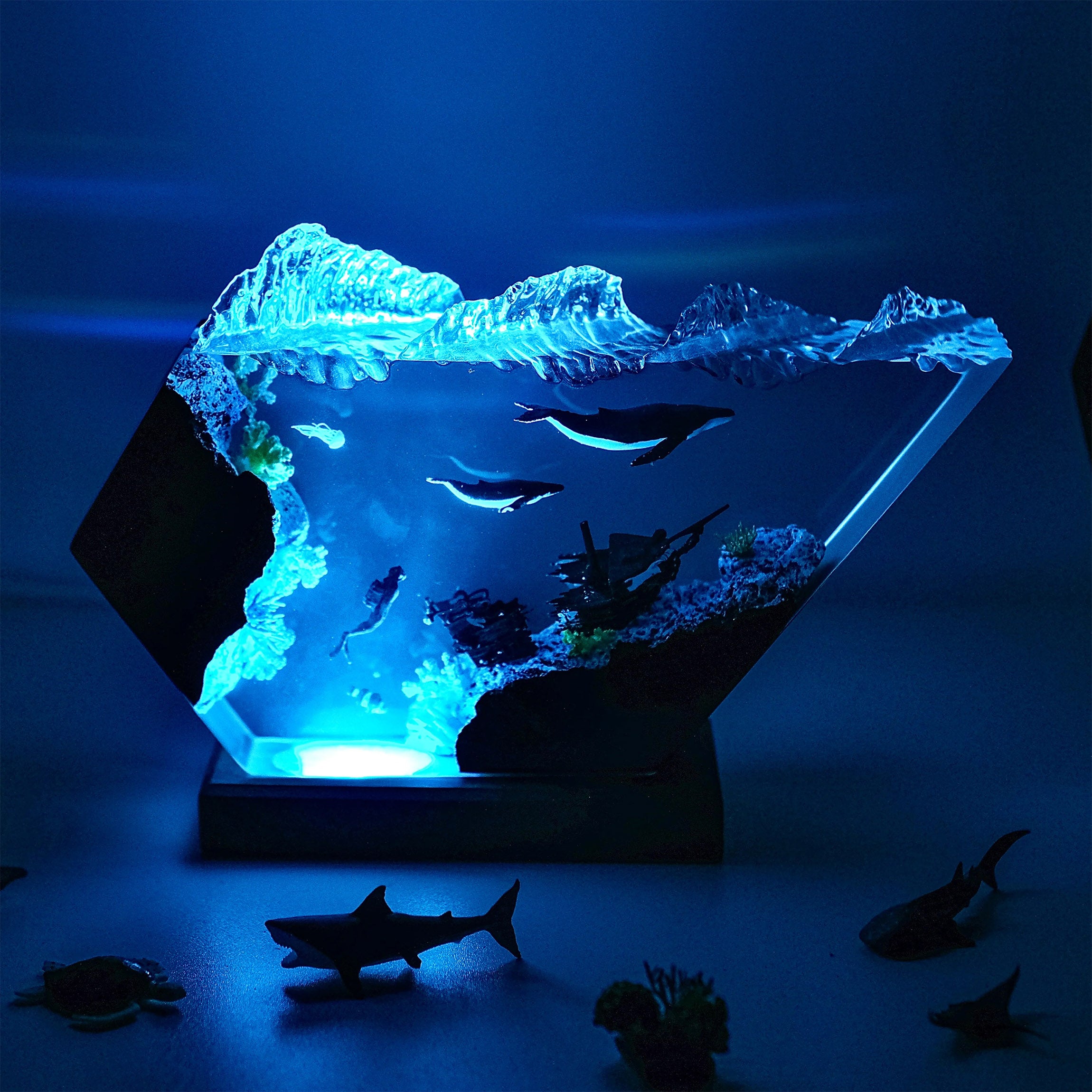 Ocean S2 Resin Handmade Lamp