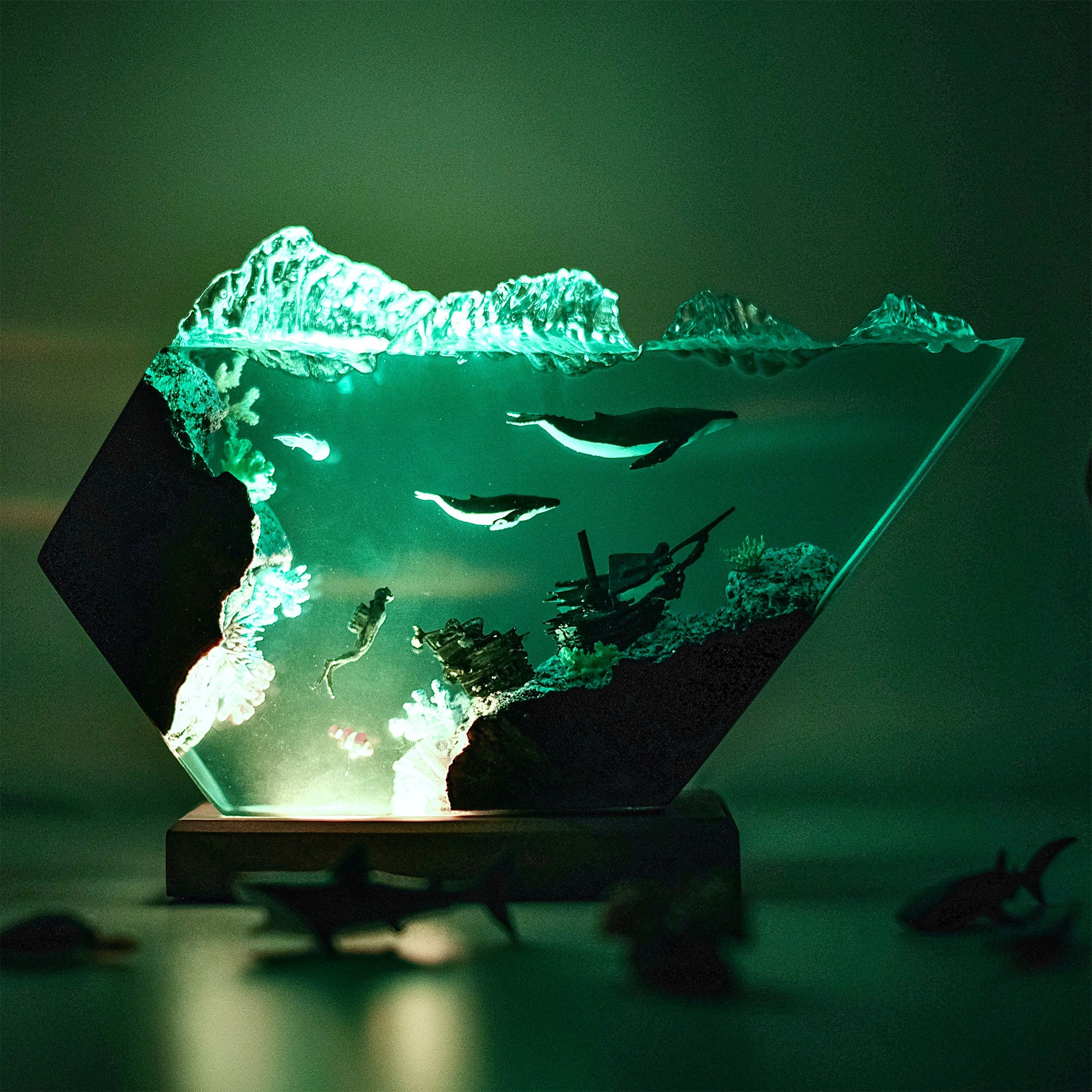 Ocean S2 Resin Handmade Lamp