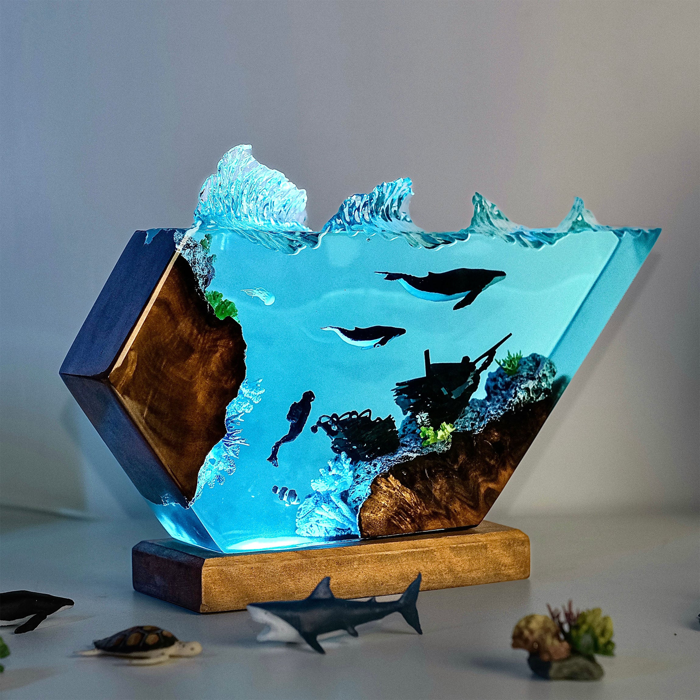 Ocean S2 Resin Handmade Lamp