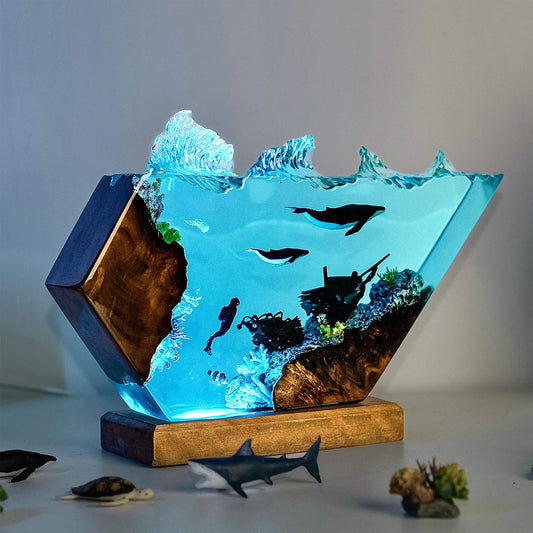 Ocean S2 Resin Handmade Lamp