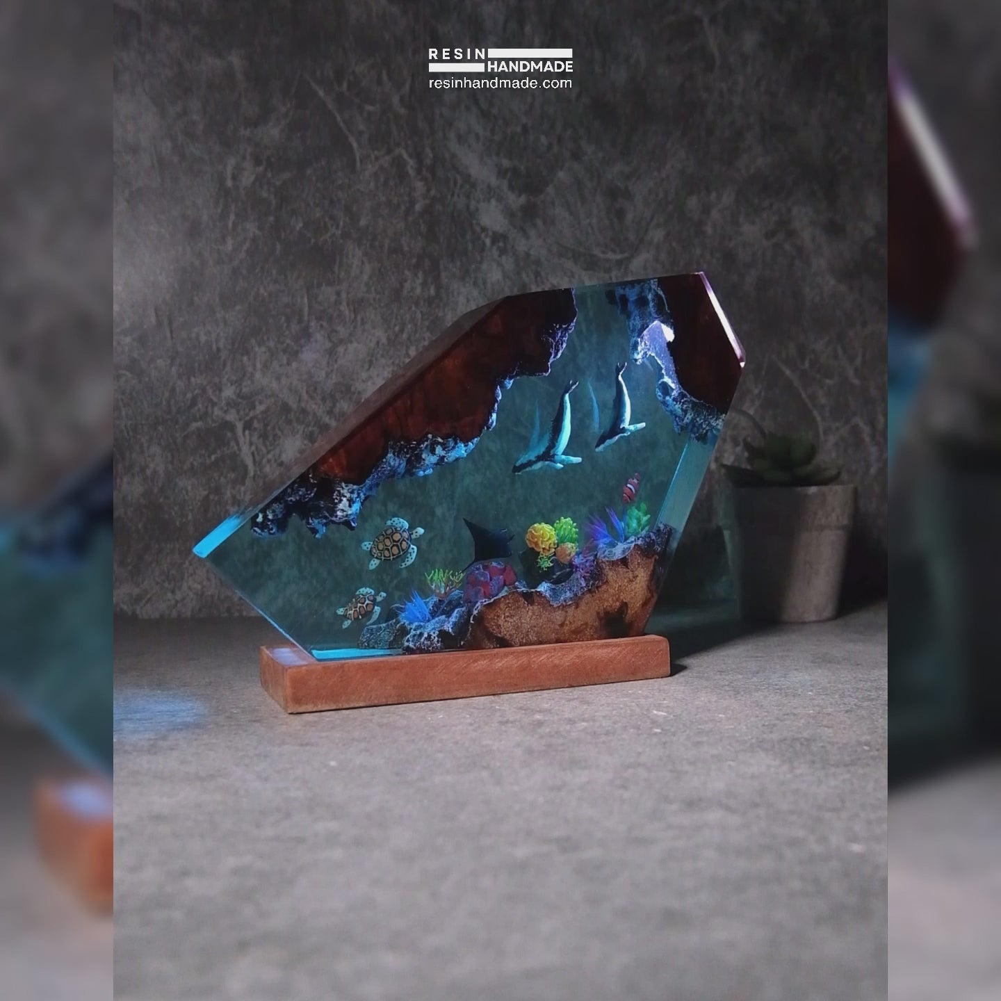Ocean S4 Resin Handmade Lamp