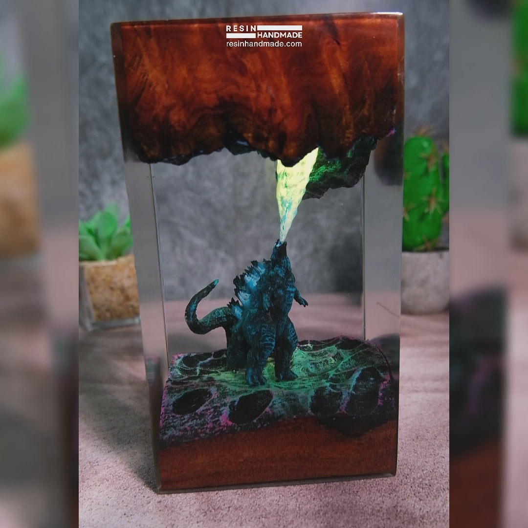 Godzilla Land L1 Resin Handmade Lamp