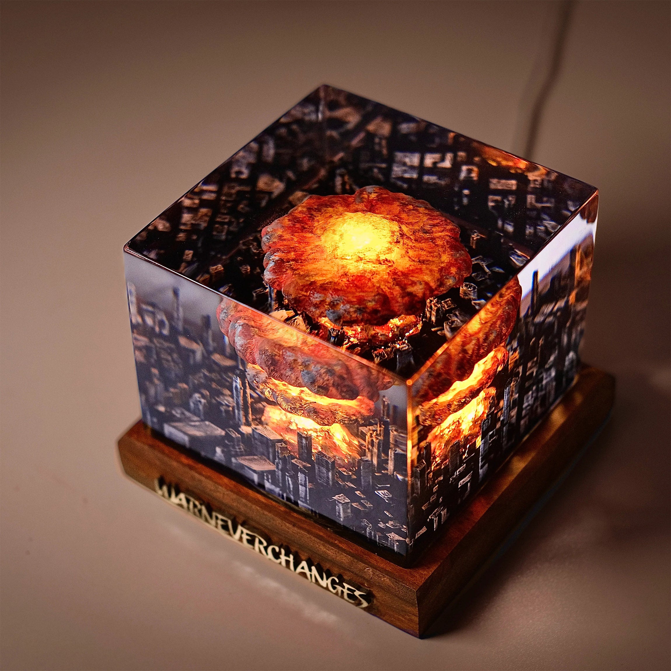 Big Bang In The City Resin Handmade Lamp